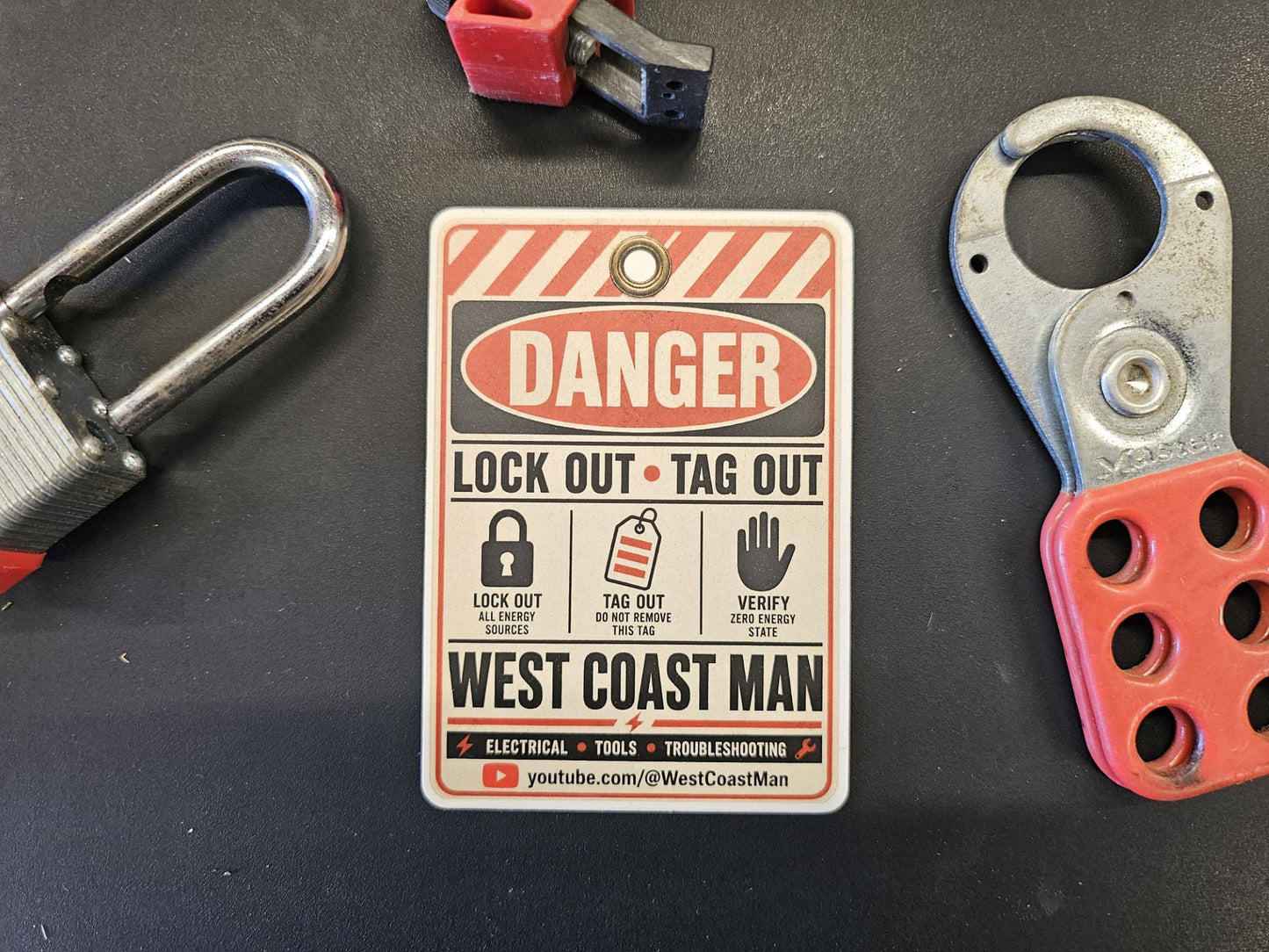 West Coast Man Lockout/Tagout Sticker