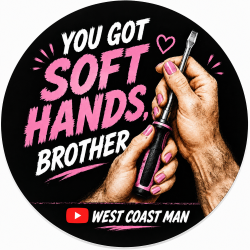 West Coast Man Soft Hands Sticker